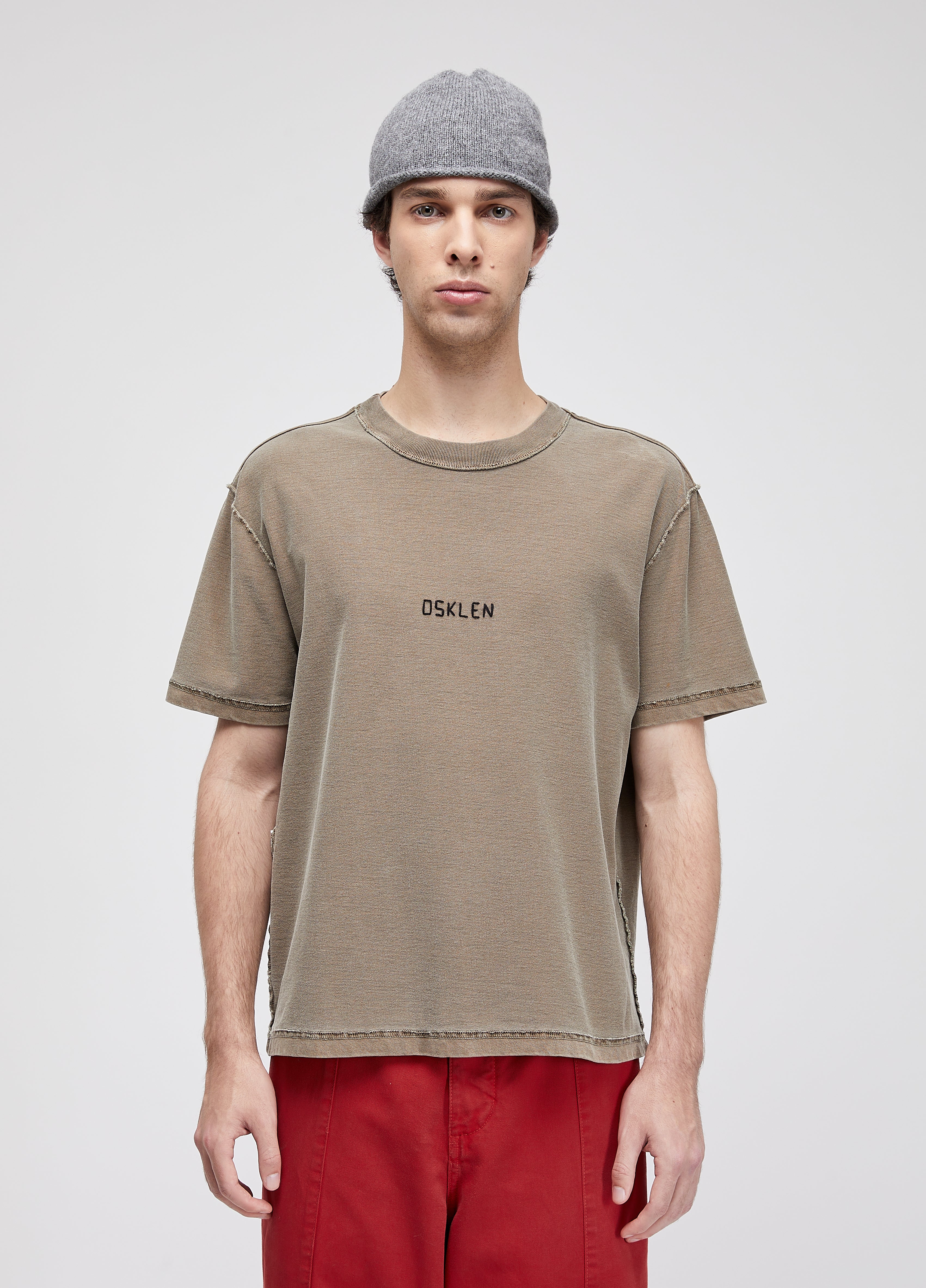 CAMISETA OSKLEN MASCULINO AVESSO BORDADO ONIX