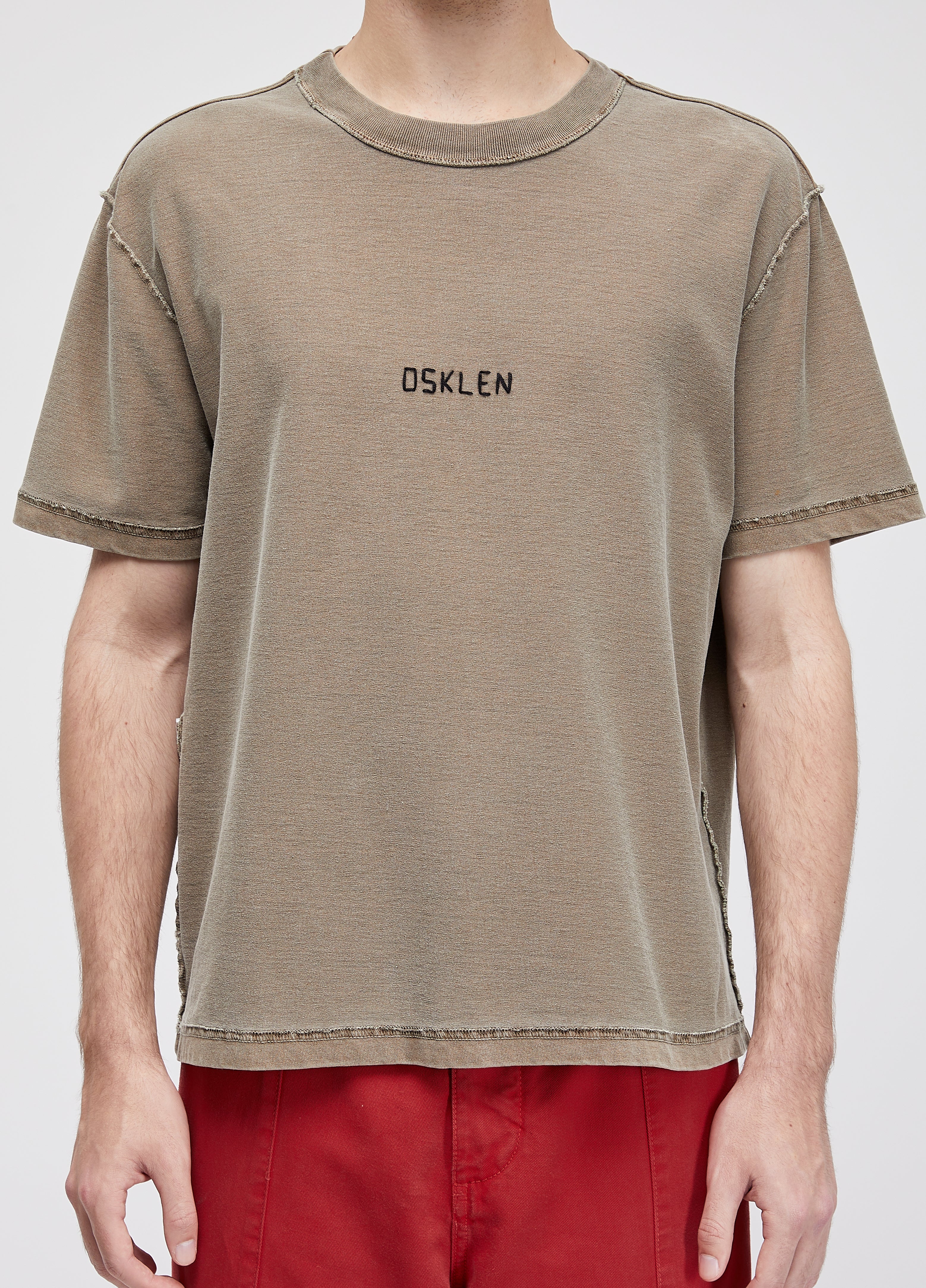 CAMISETA OSKLEN MASCULINO AVESSO BORDADO ONIX