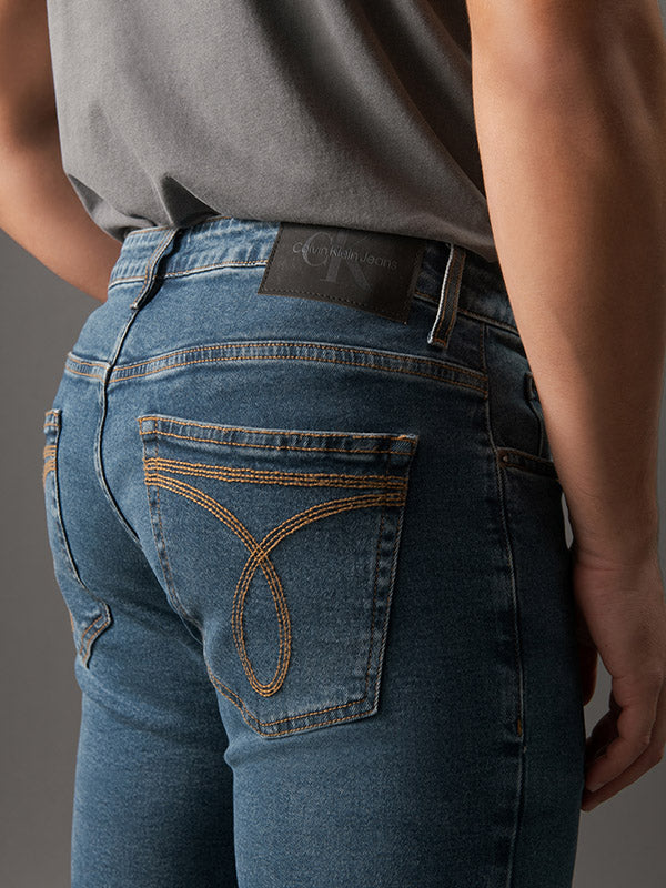 CALCA CALVIN KLEIN JEANS SKINNY 5 POCKETS MARINHO