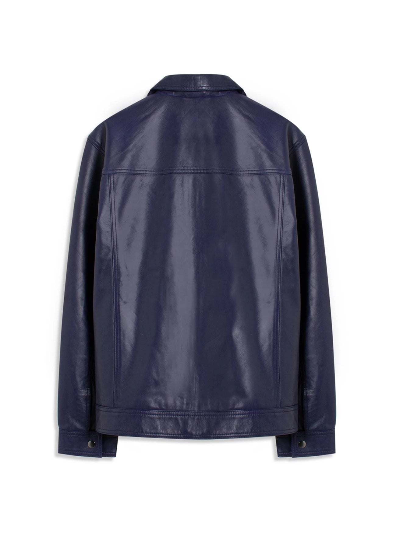 JAQUETA COURO ELLUS NATURAL LEATHER GOLF ZIPPER