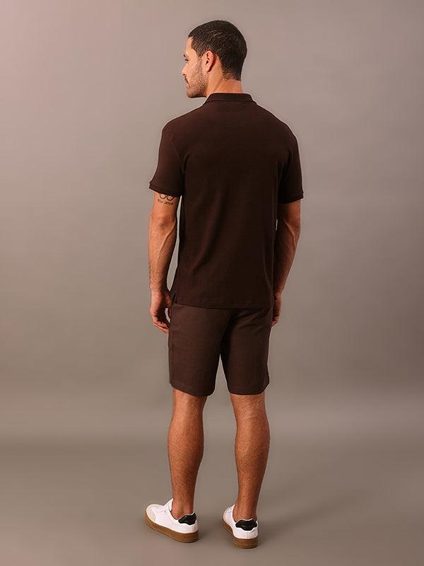 POLO CALVIN KLEIN REGULAR SUEDINE LOGO TERMOCOL