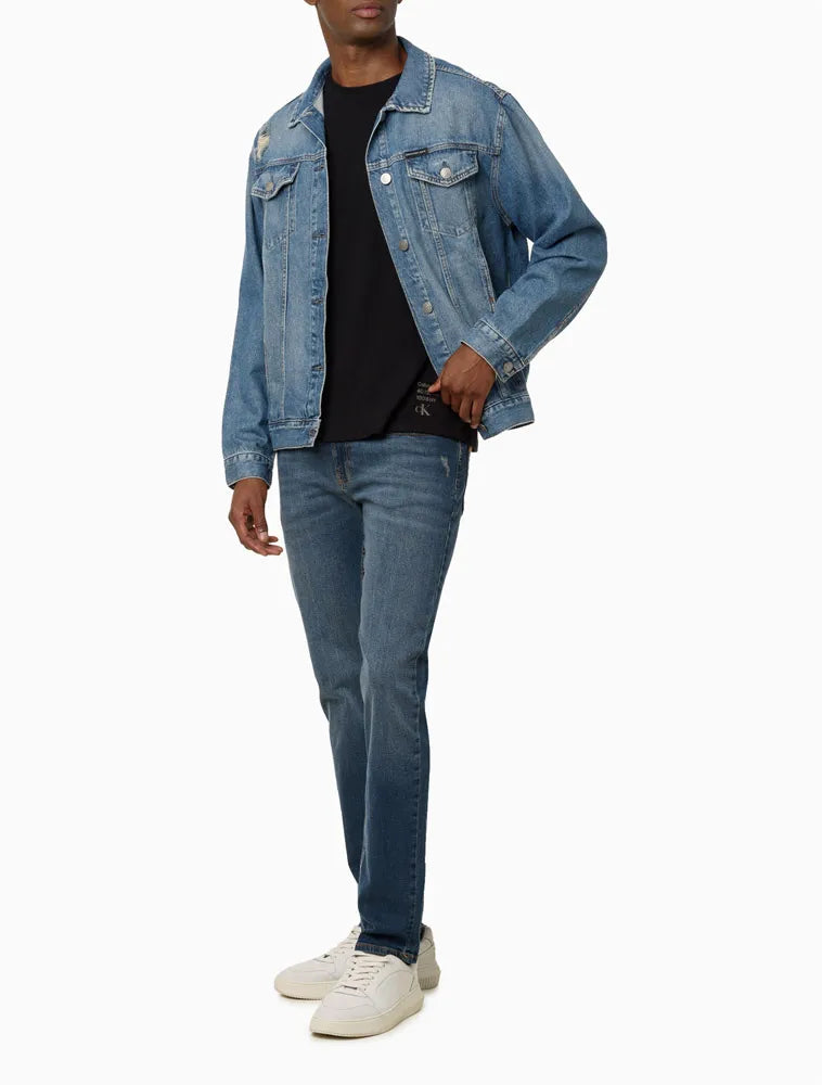 JAQUETA CALVIN KLEIN JEANS TRUCKER PUIDOS AZUL MEDIO