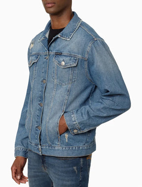 JAQUETA CALVIN KLEIN JEANS TRUCKER PUIDOS AZUL MEDIO