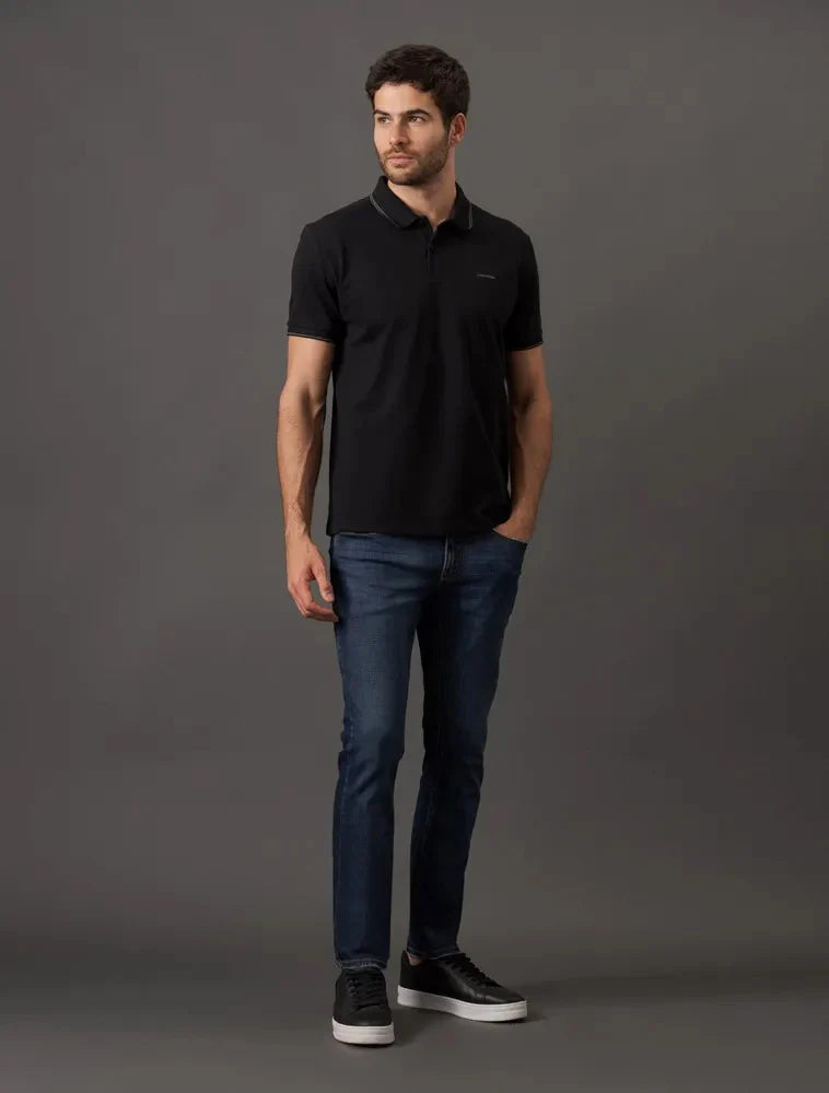 POLO CALVIN KLEIN REGULAR FIT COM FRISO