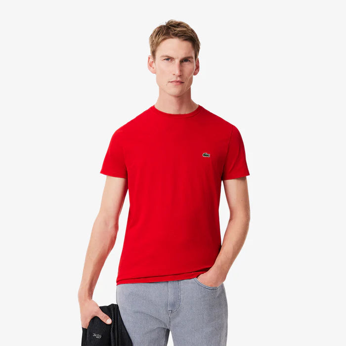 CAMISETA LACOSTE EM JÉRSEI DE ALGODÃO PIMA