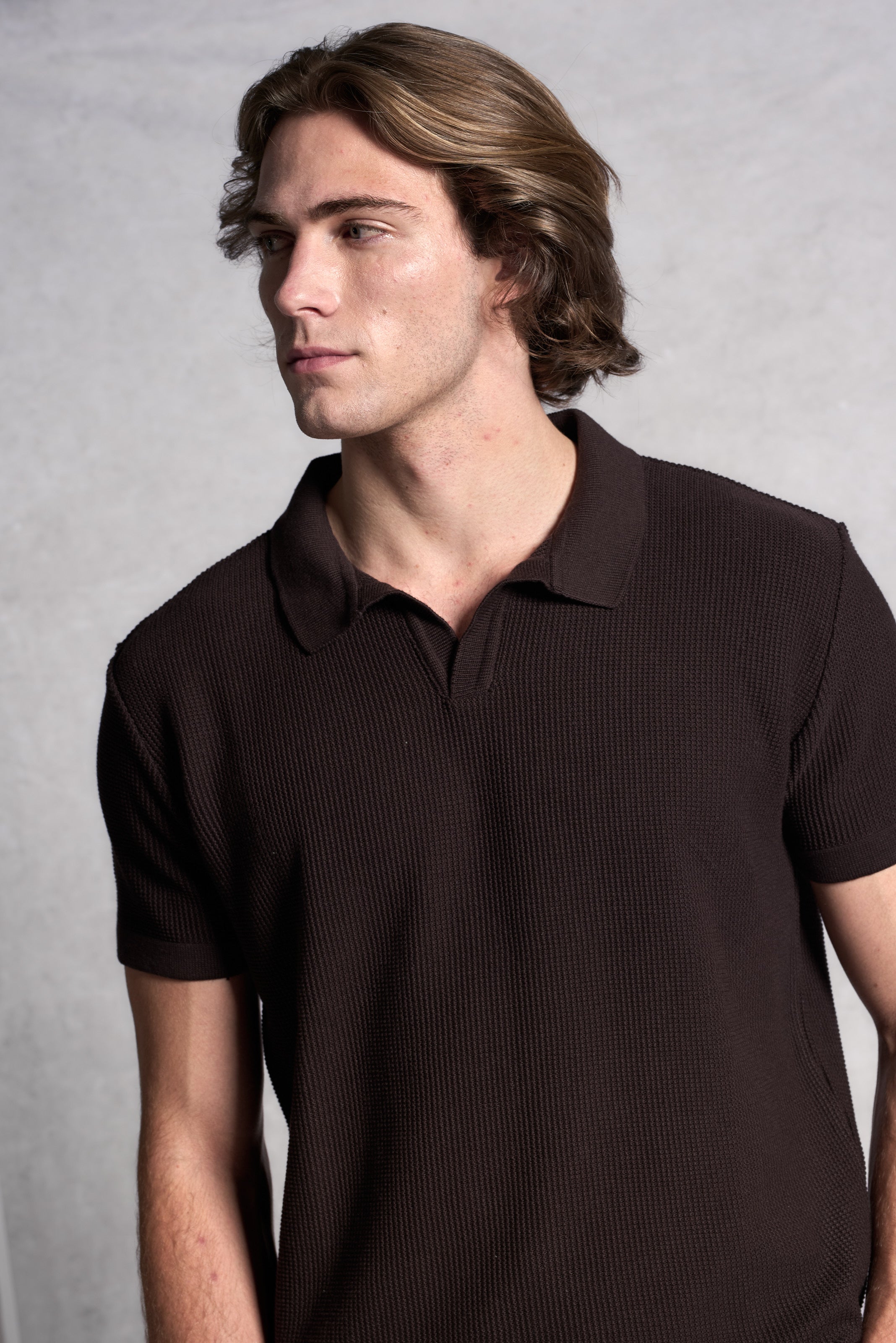 POLO TRICOT MASCULINA ANKOR TEXTURIZADA