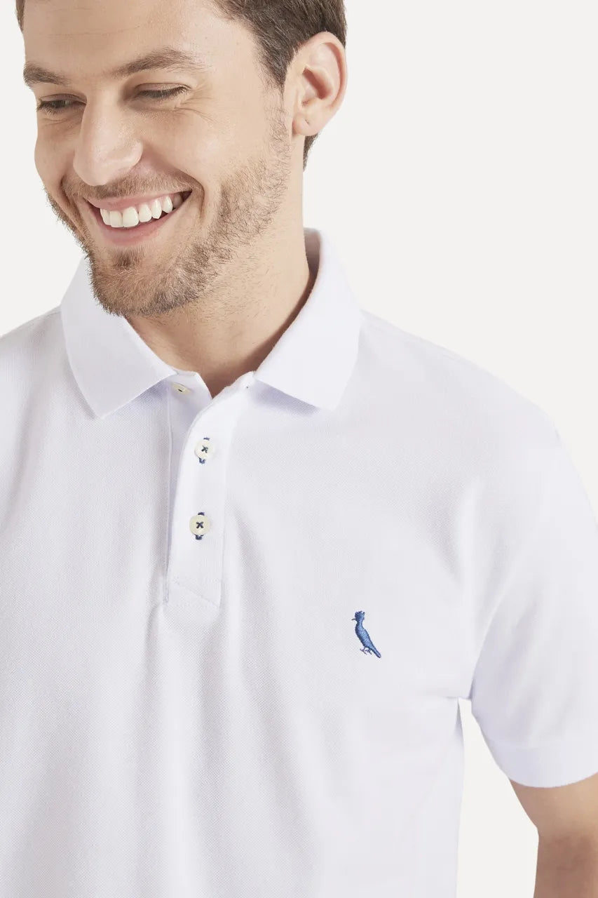 POLO MASCULINA RESERVA PIQUET - BRANCO