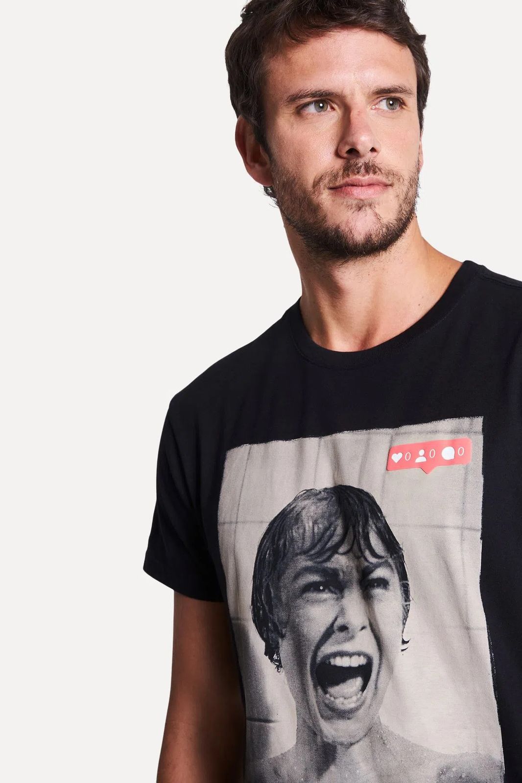 CAMISETA RESERVA ESTAMPADA 0 LIKES PSICOSE