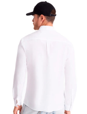 CAMISA ELLUS TRICOLINE LY SLIM ITALIAN BRANCO