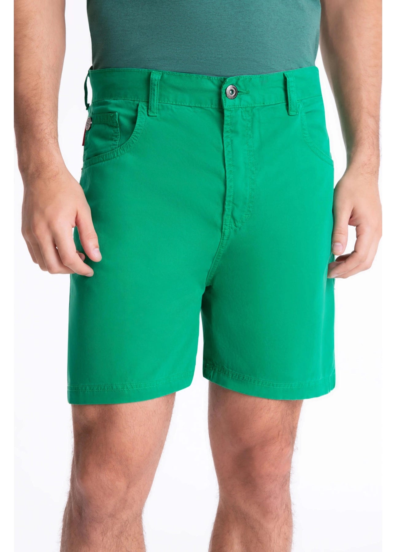 BERMUDA ELLUS COLOR TWILL LOOSE VERDE BANDEIRA