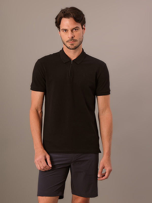 POLO CALVIN KLEIN MASCULINA SLIM MEIO ZIPER
