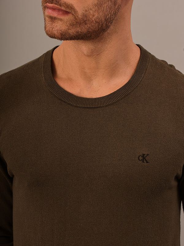 SUETER CALVIN KLEIN GOLA CARECA ALGODAO