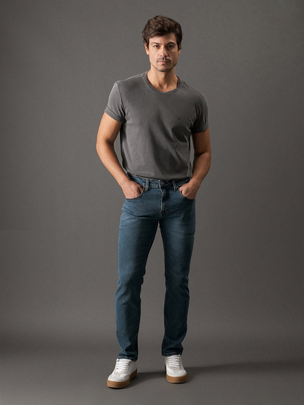 CALCA CALVIN KLEIN JEANS SKINNY 5 POCKETS MARINHO