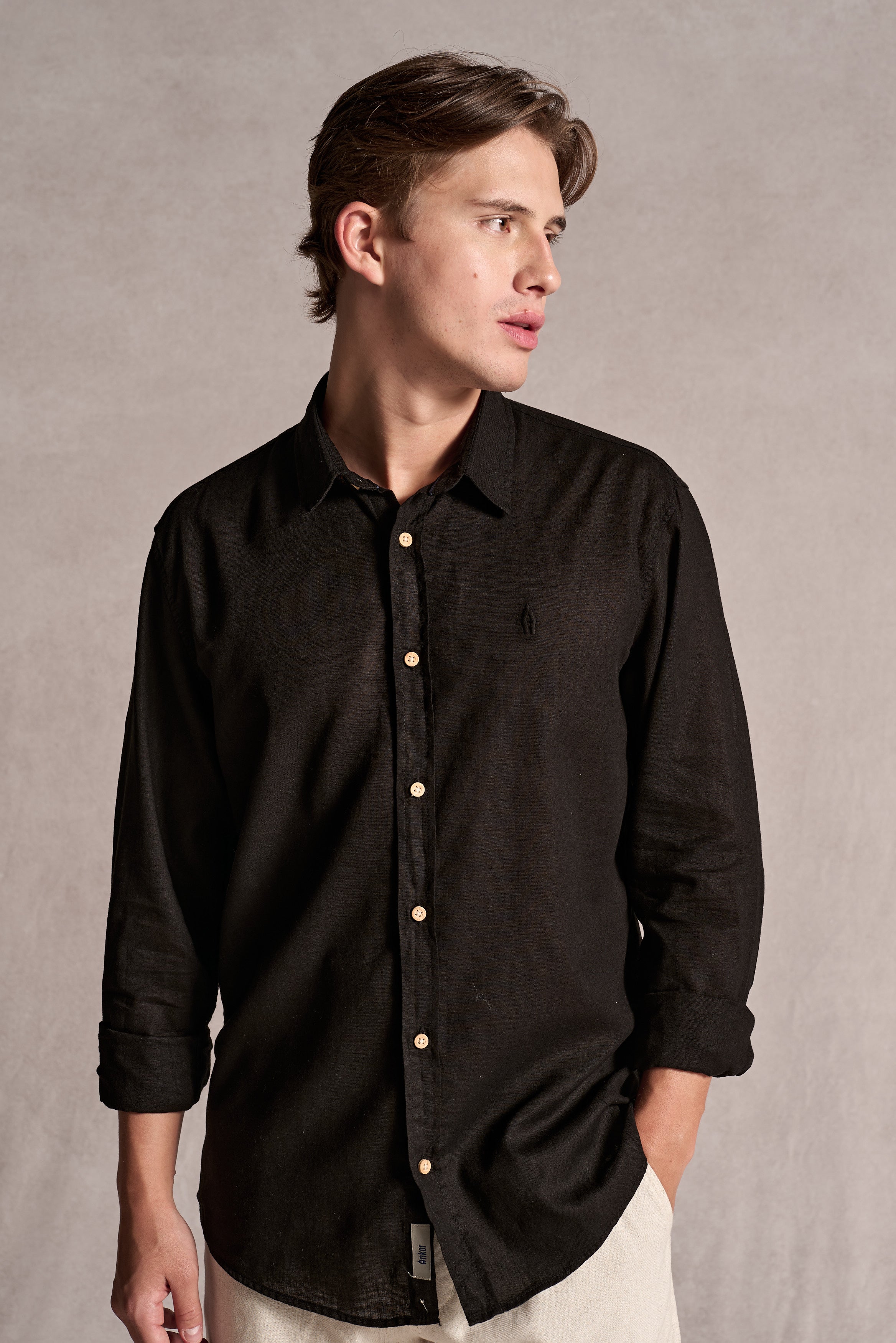 CAMISA LINHO ANKOR MANGA LONGA