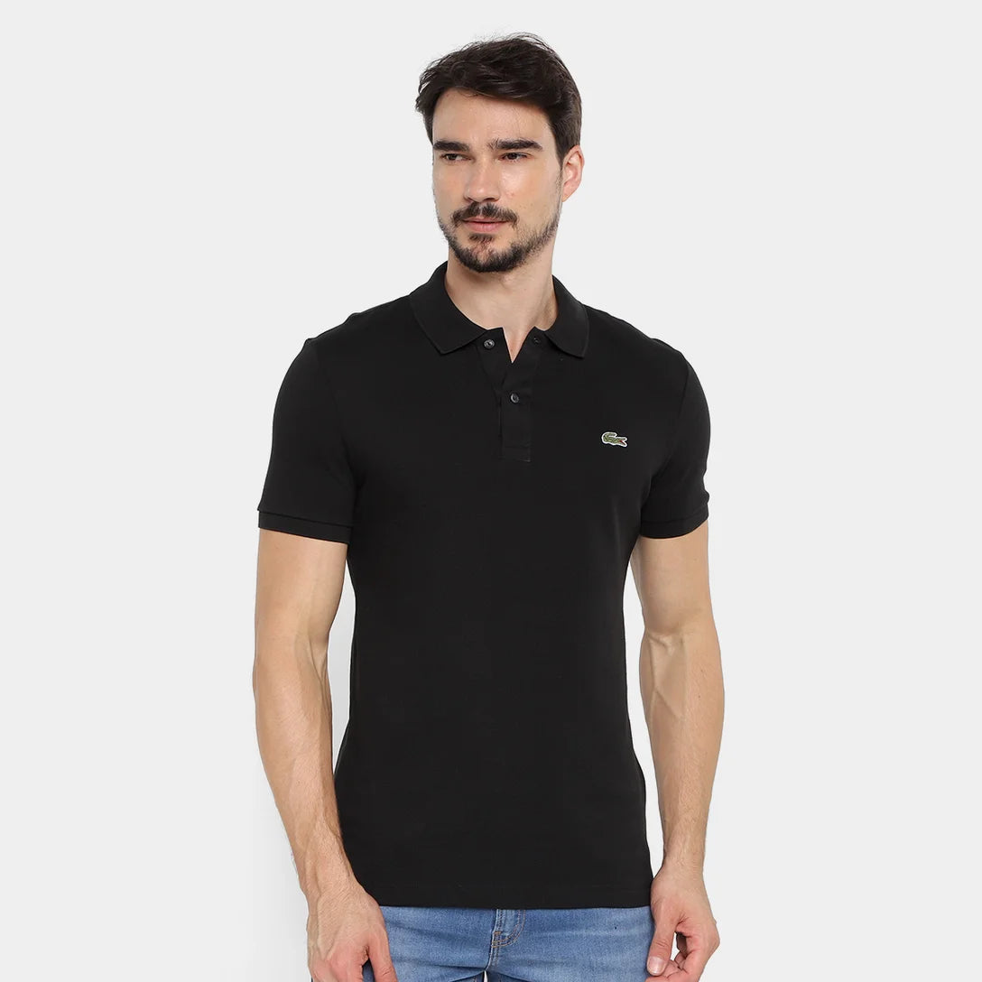 POLO LACOSTE SLIM FIT EM PETIT PIQUET