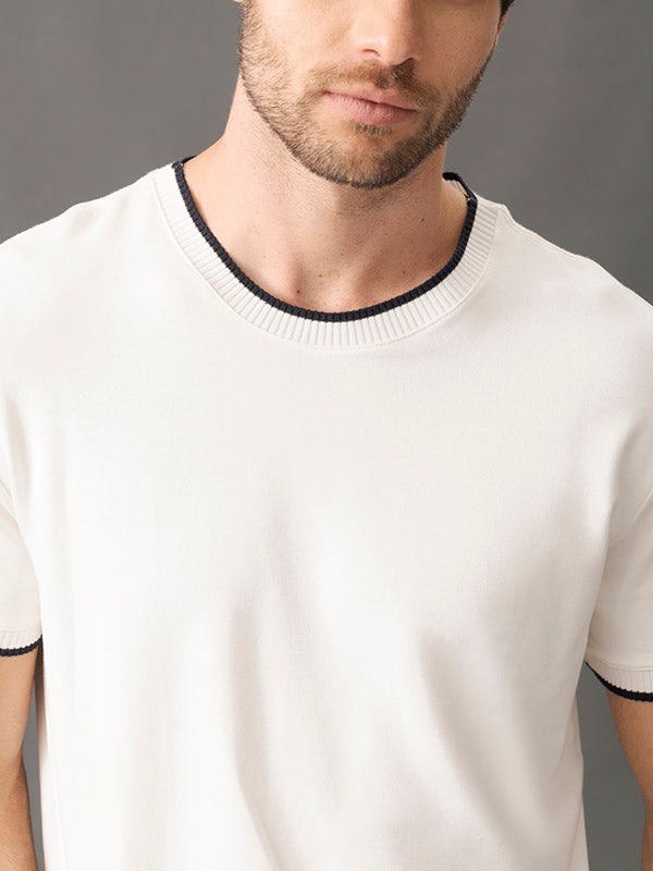 CAMISETA CALVIN KLEIN MASCULINA FRISO CONTRASTANTE