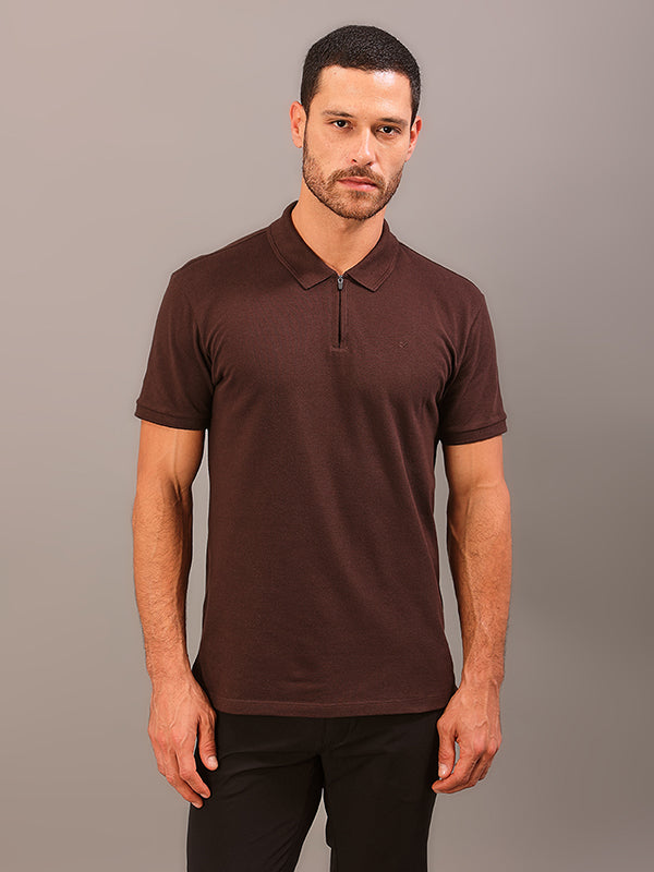 POLO CALVIN KLEIN MASCULINA SLIM MEIO ZIPER