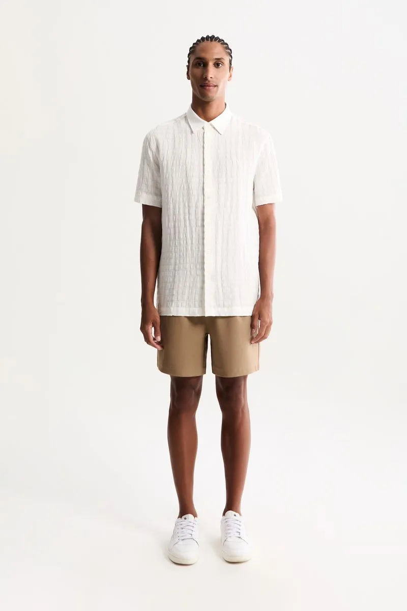 CAMISA LINHO FOXTON MASCULINA LINHO HAVANA DARK
