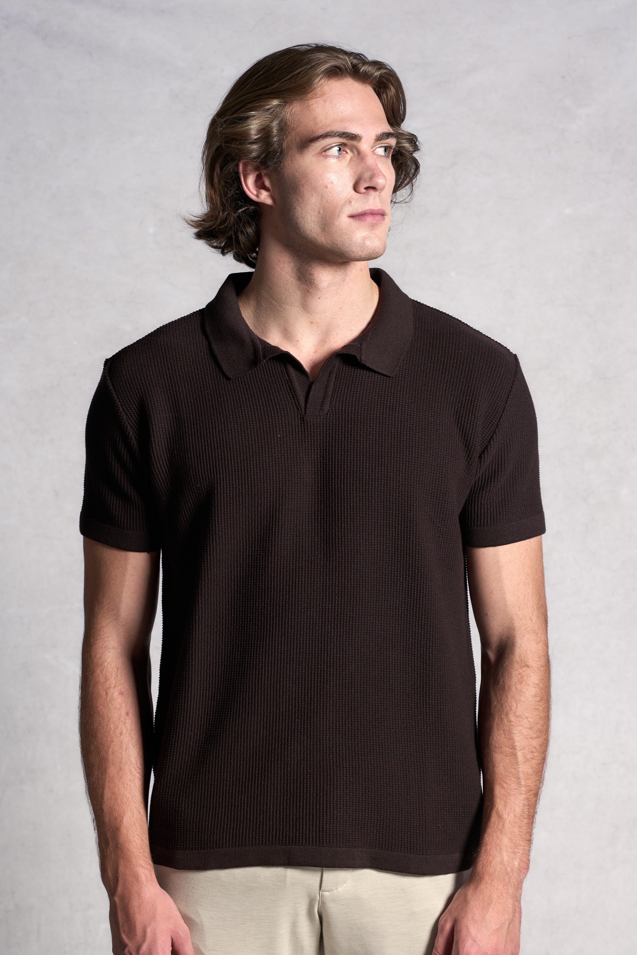 POLO TRICOT MASCULINA ANKOR TEXTURIZADA