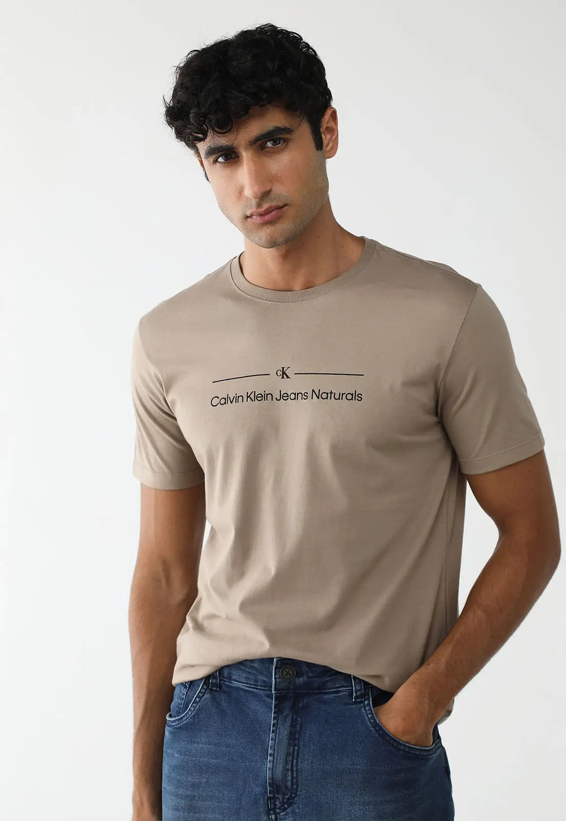 CAMISETA CALVIN KLEIN MASCULINA NATURAL