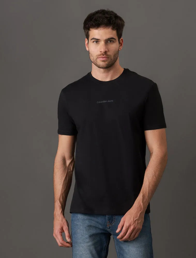 CAMISETA CALVIN KLEIN LOGO CENTRALIZADO PRETO