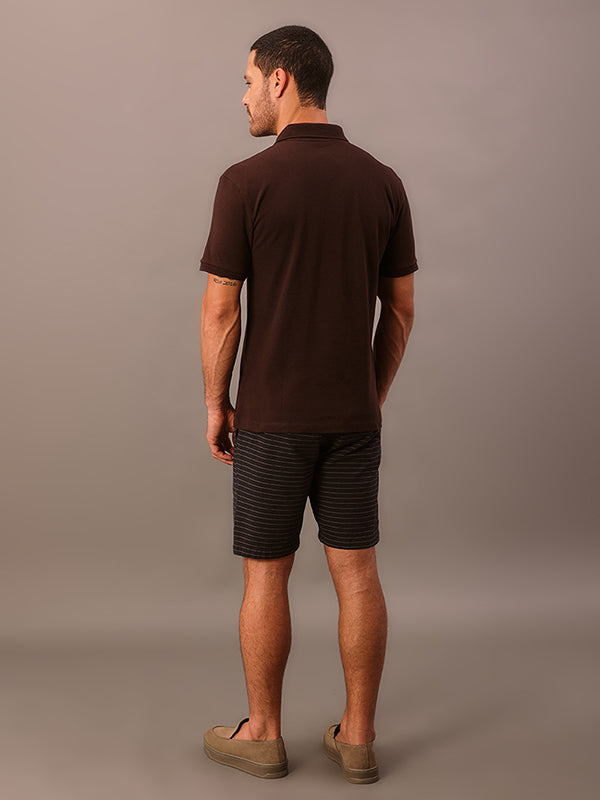 POLO CALVIN KLEIN  SLIM GOLA E PEITILHO JACQUARD