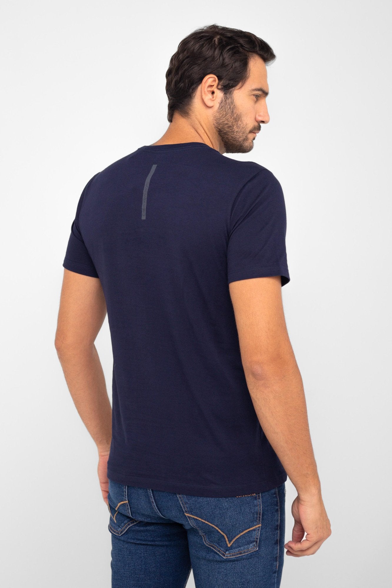 CAMISETA LOGO CENTRALIZADO MARINHO