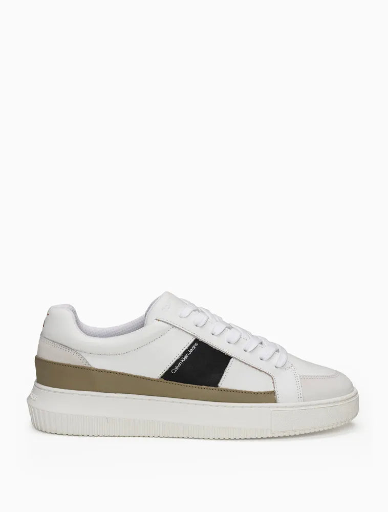 TENIS CALVIN KLEIN JEANS CHUNKY FAIXA LATERAL BRANCO