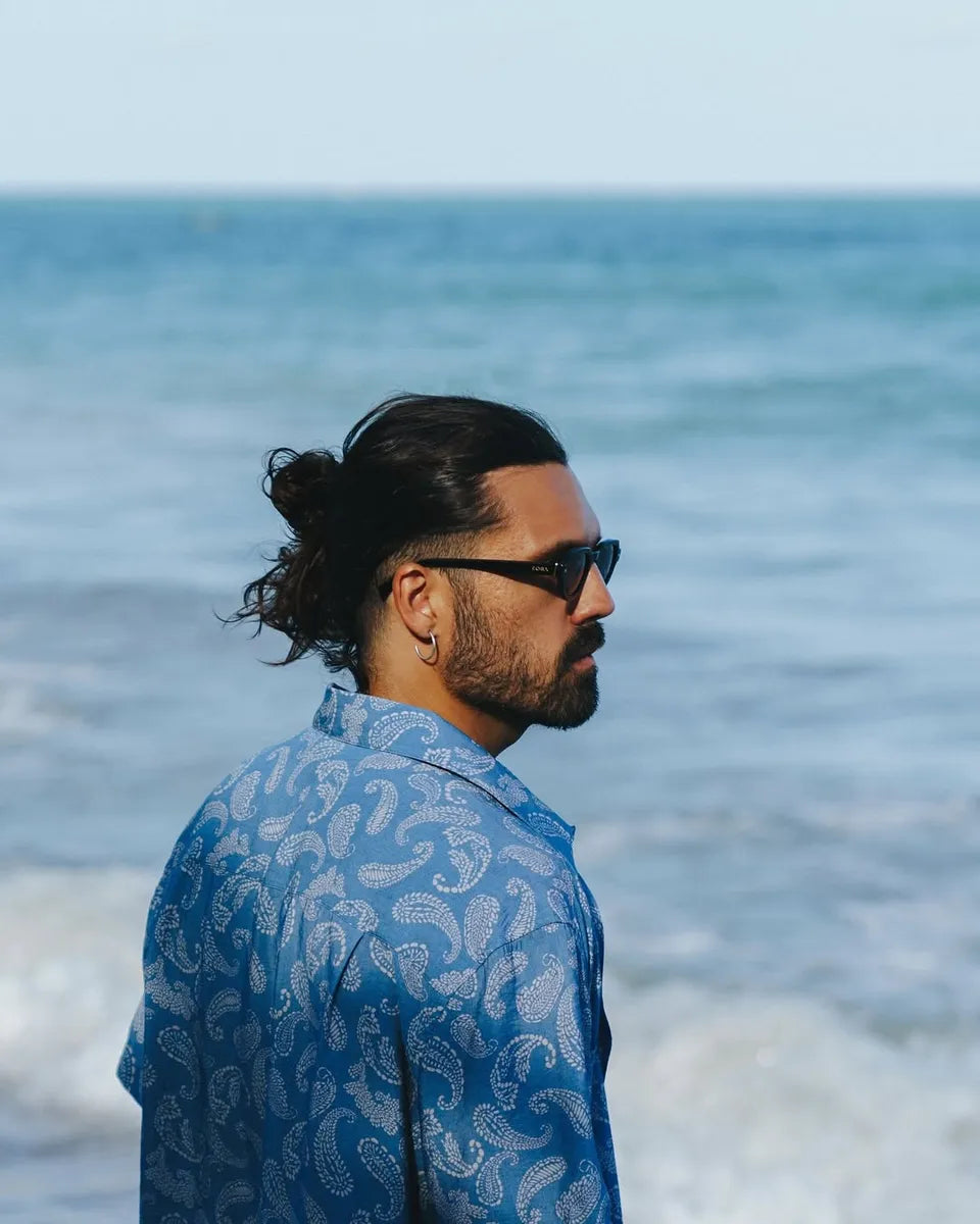 CAMISA ELLUS VISCO NYLON LOOSE PAISLEY TIE