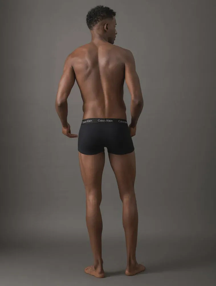KIT 4 CUECAS CALVIN KLEIN LOW RISE TRUNK PRETO