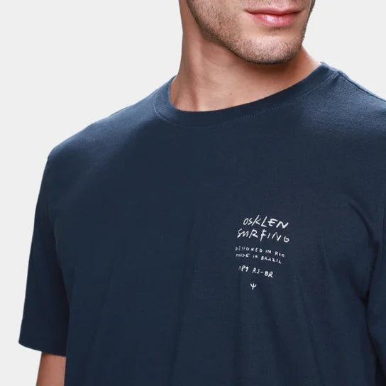 CAMISETA OSKLEN MASCULINA SLIM VINTAGE SURF HANDWRITING