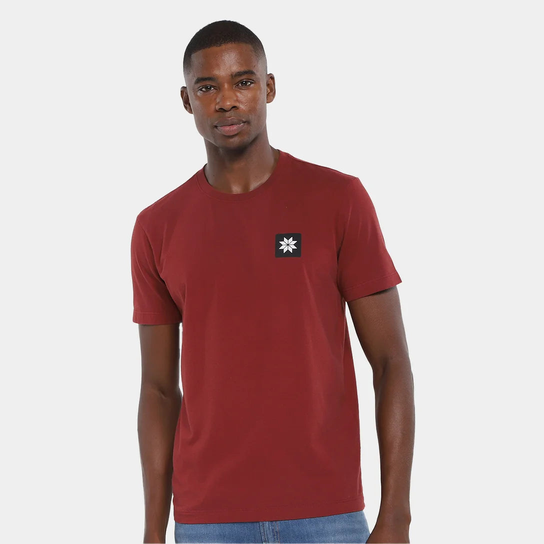 CAMISETA OSKLEN MASCULINA VINTAGE SNOW ICON BORDO