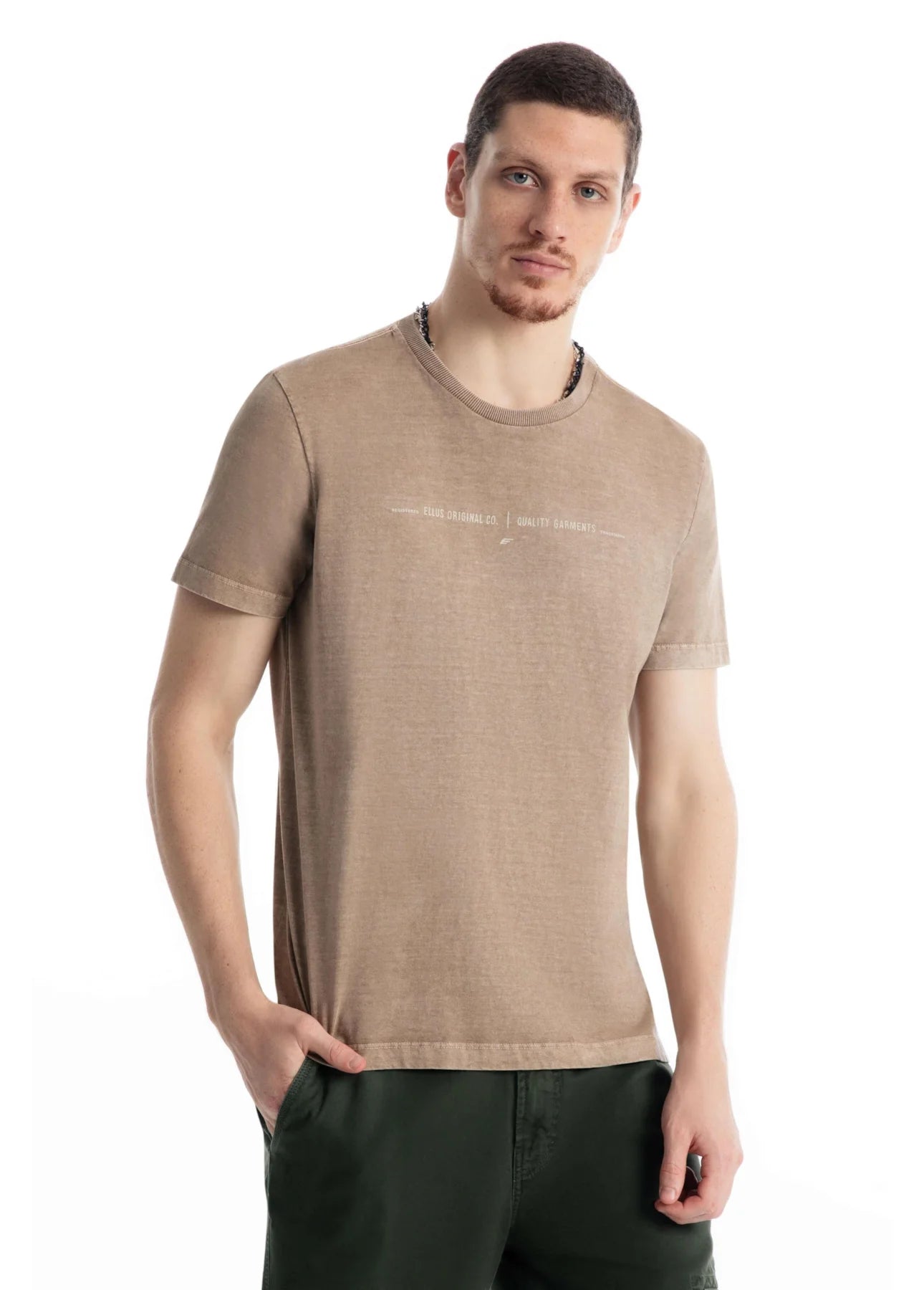 CAMISETA ELLUS WASHED QUALITY G. CLASSIC BEGE