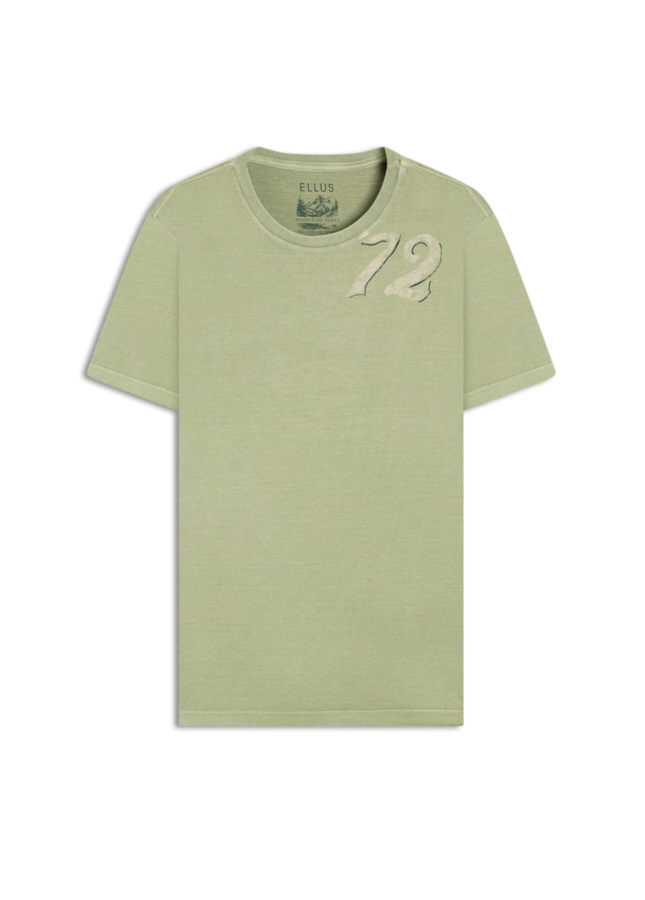 CAMISETA ELLUS MASCULINA WASHED ARMY 72 CLASSIC