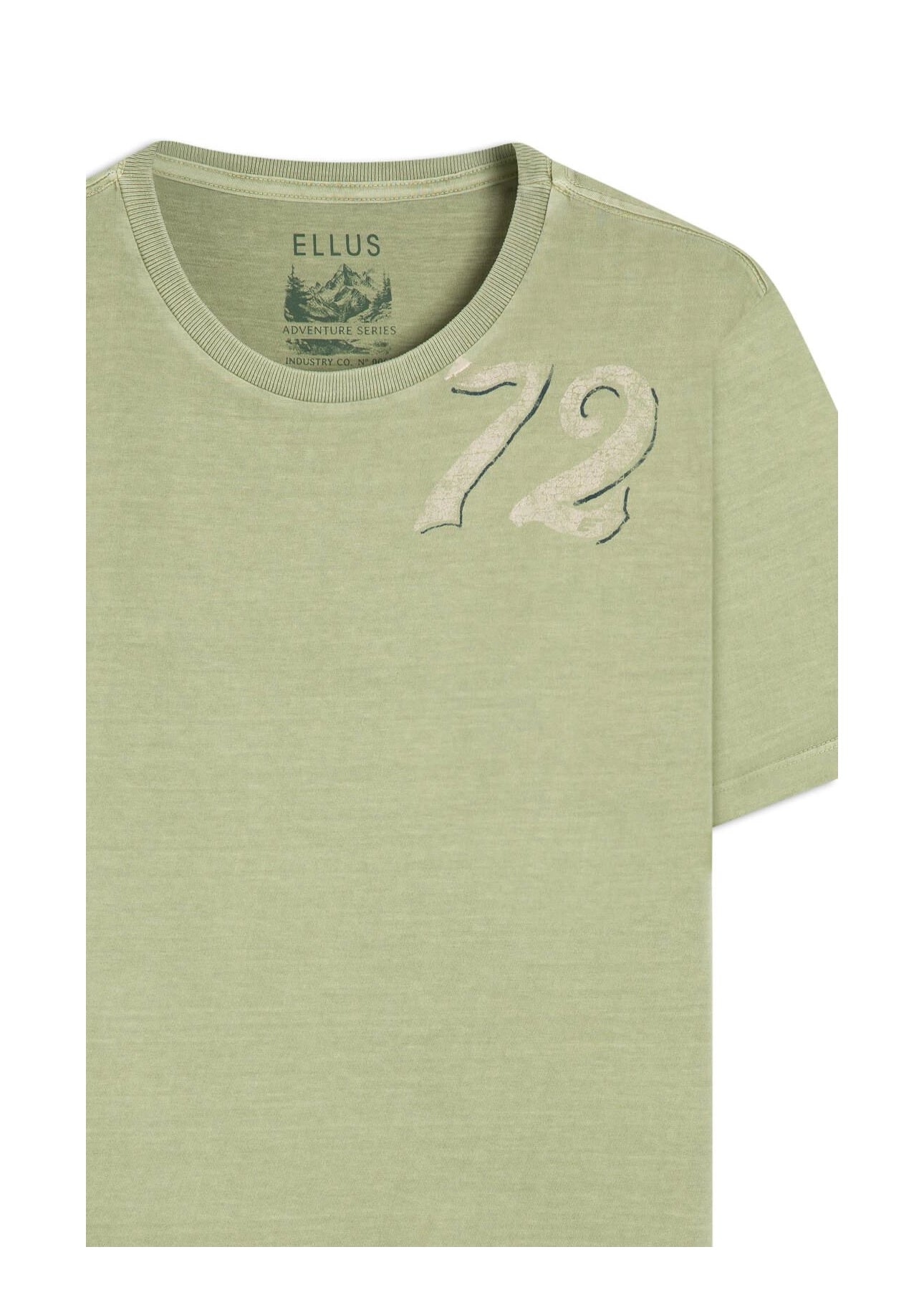 CAMISETA ELLUS MASCULINA WASHED ARMY 72 CLASSIC