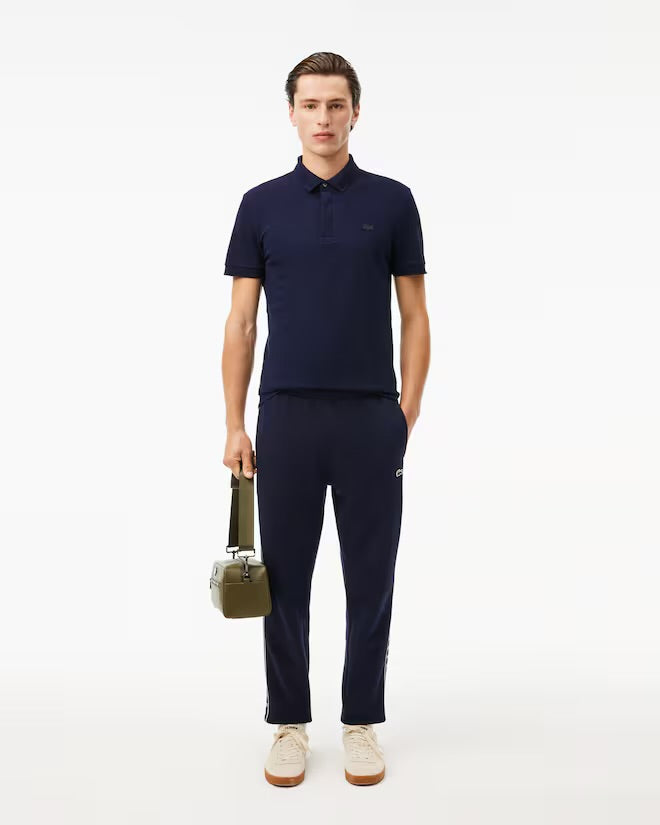 POLO LACOSTE REGULAR FIT PARIS EM PIQUÉ STRETCH -MARINHO