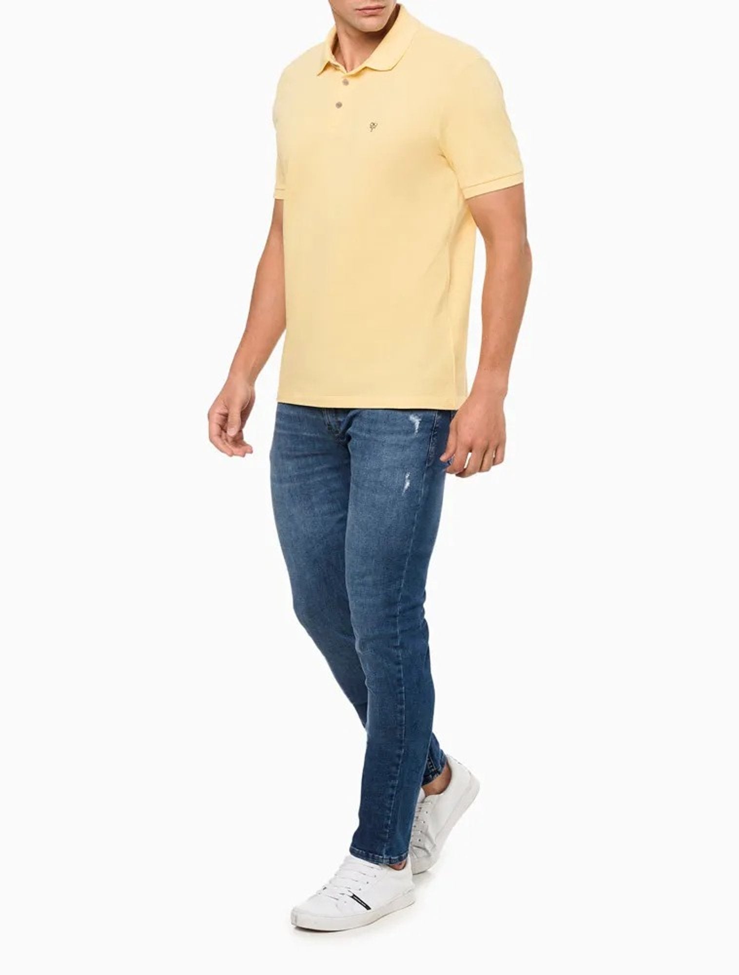 POLO CALVIN KLEIN JEANS OMEGA AMARELO