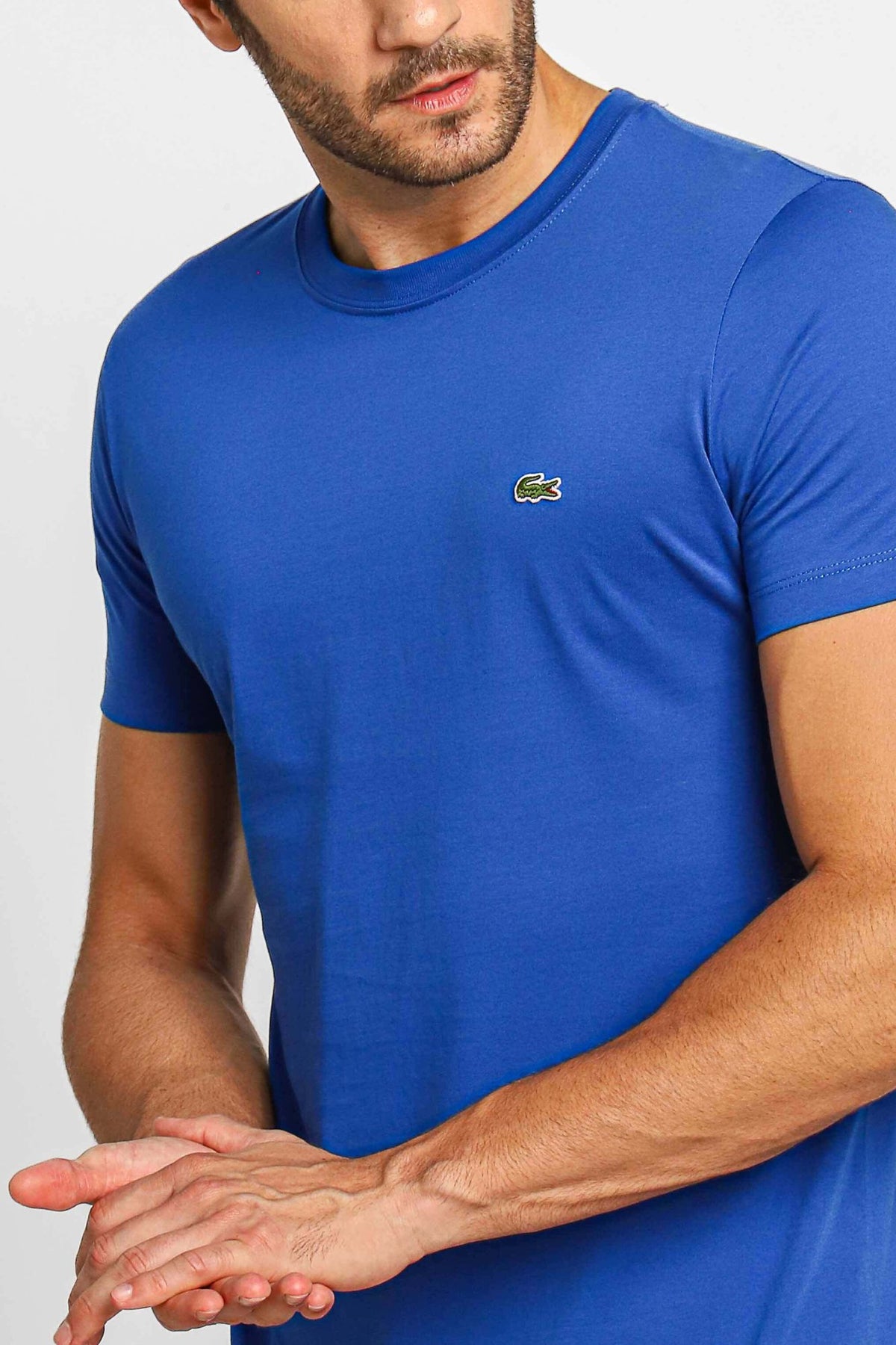 CAMISETA LACOSTE REGULAR FIT PIMA - AZUL CLARO