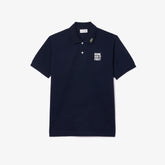 POLO LACOSTE ORIGINAL L.12.12 COM SLOGAN BORDADO