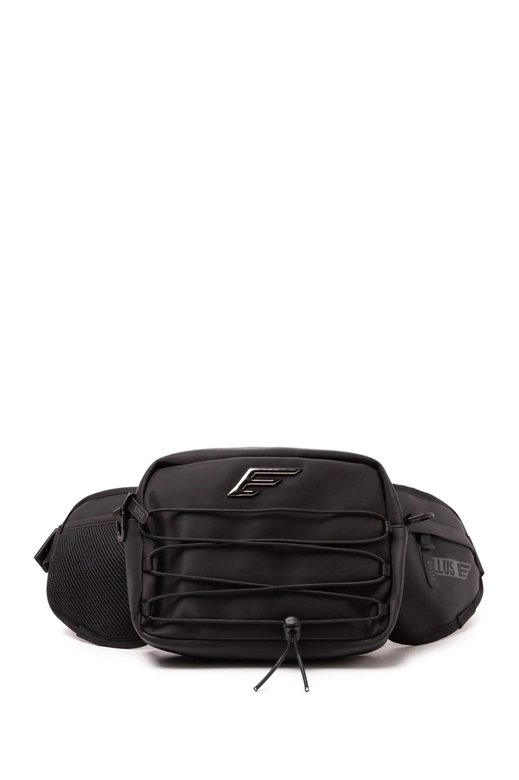 POCHETE ELLUS BELT BAG NYLON RUBBER DETAILS SHOUDER BAG PRETO