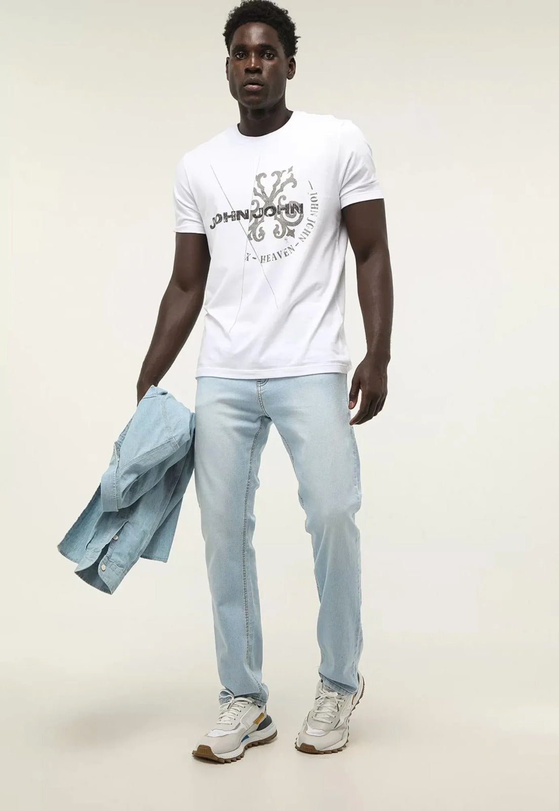 CALÇA JOHN JOHN SLIM JEANS CLARO