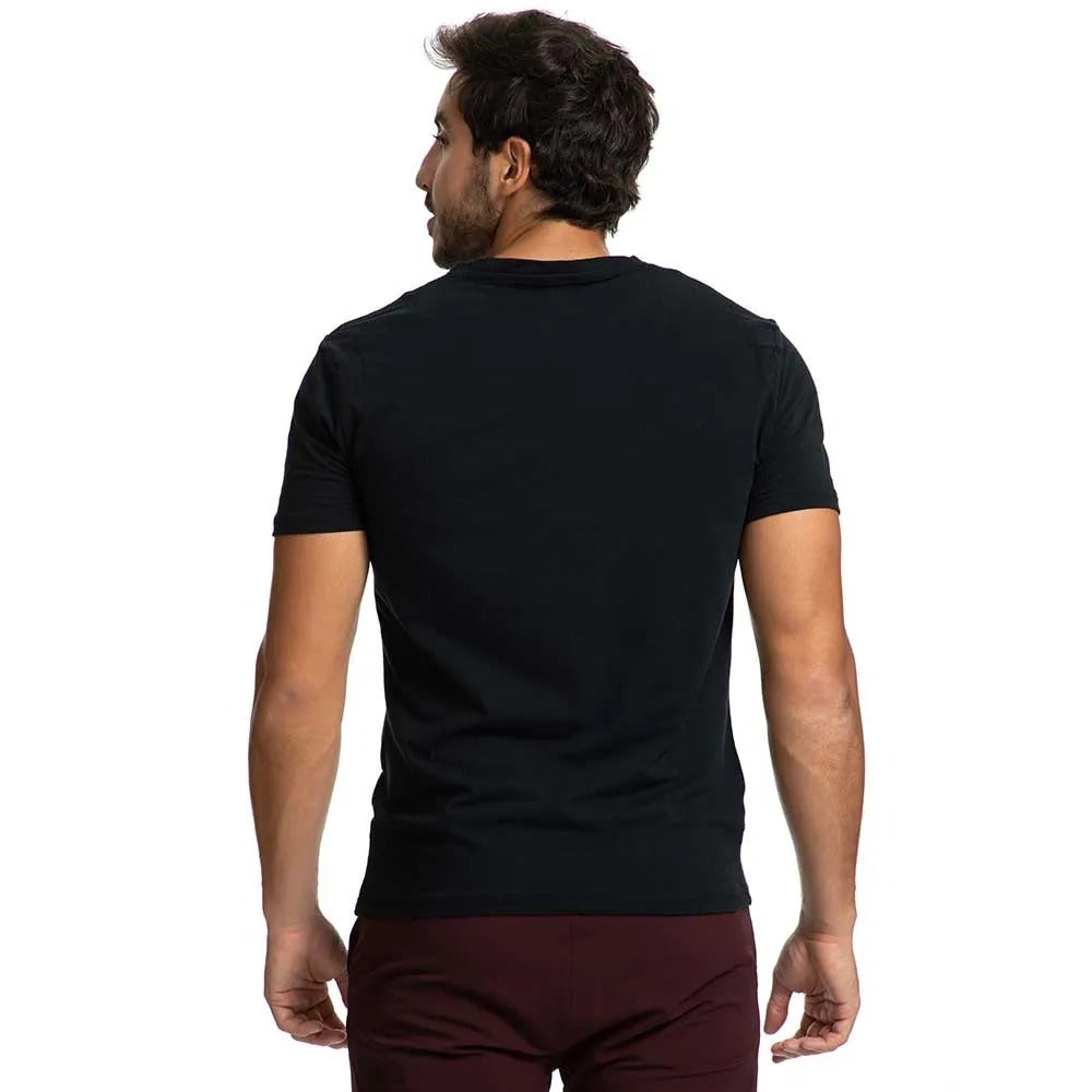 CAMISETA GOLA V STRETCH PRETO JAB