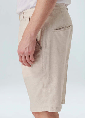 BERMUDA OSKLEN ALFAIATARIA BASIC LINEN CREME