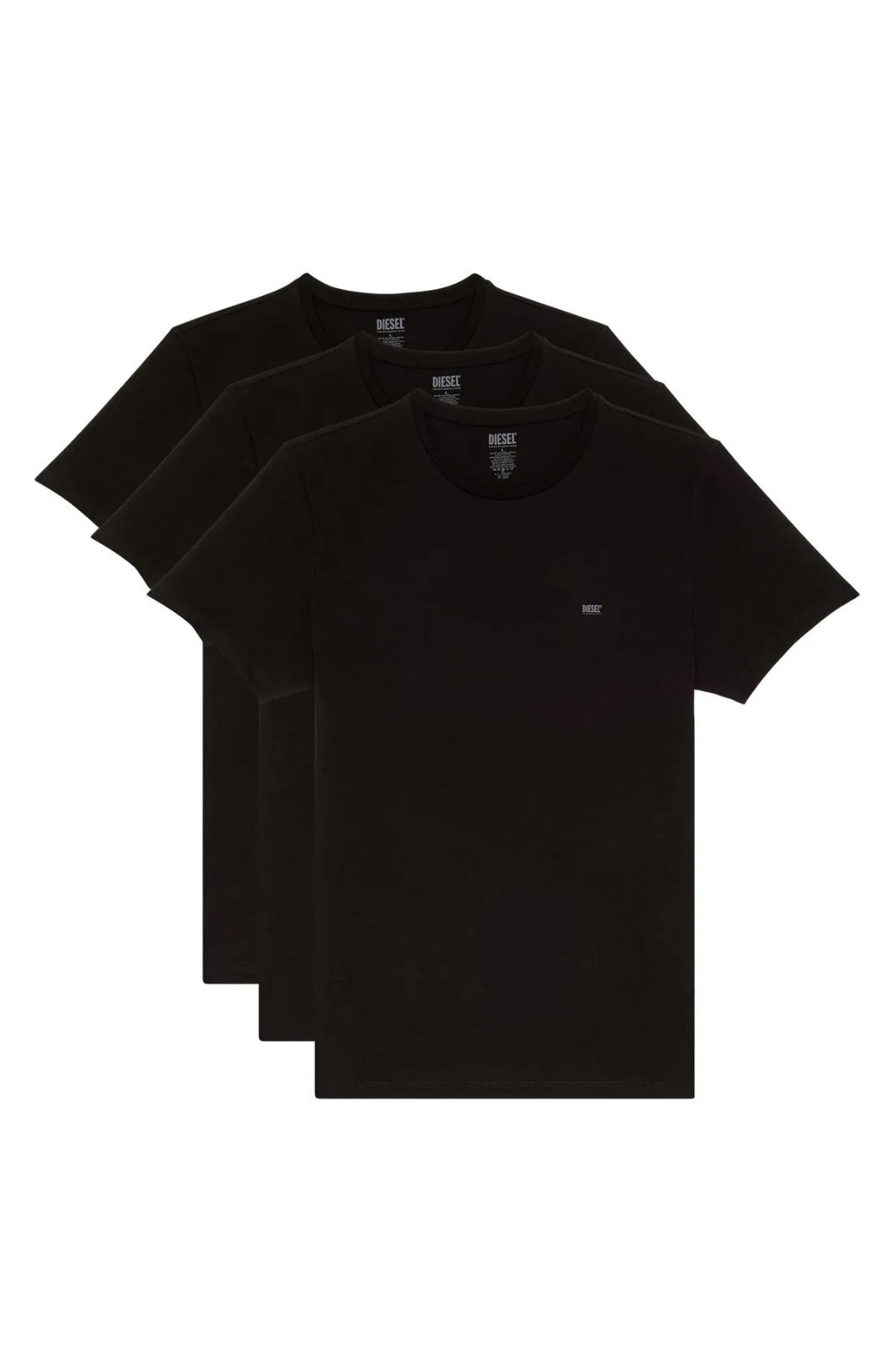 KIT DE CAMISETA DIESEL MASCULINA UMTEE-JAKETHREEPACK PRETO
