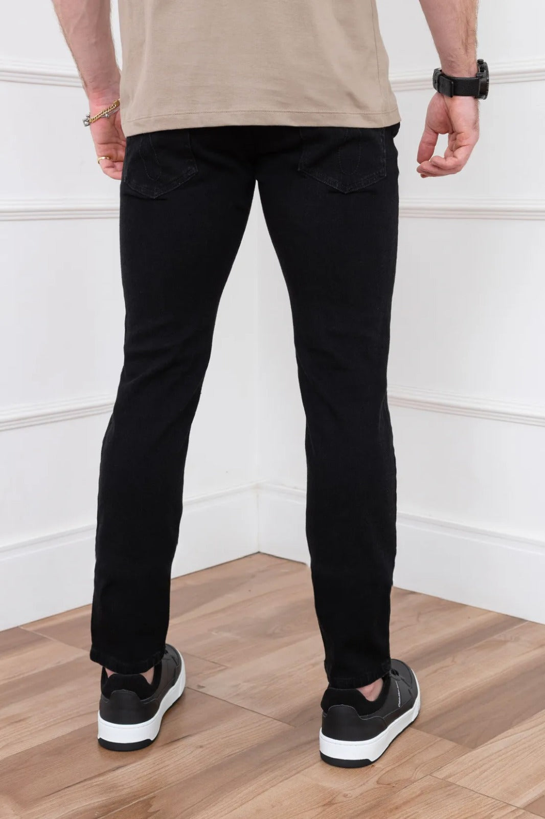 CALCA JEANS CALVIN KLEIN PRETA SUPER SKINNY