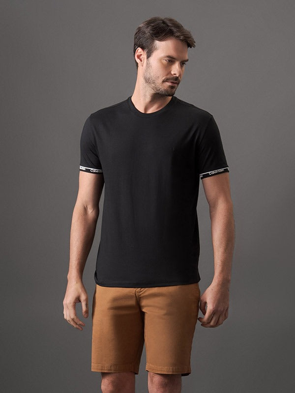 CAMISETA CALVIN KLEIN PUNHO LOGO PRETO
