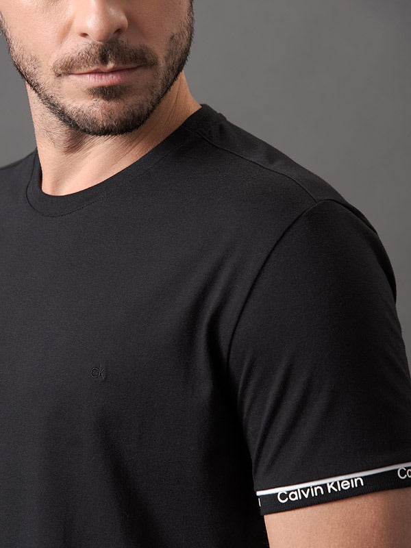 CAMISETA CALVIN KLEIN PUNHO LOGO PRETO