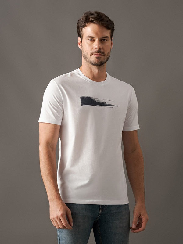 CAMISETA CALVIN KLEIN ART BRUSH BRANCO