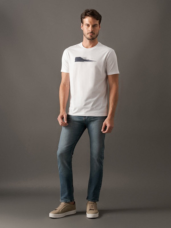 CAMISETA CALVIN KLEIN ART BRUSH BRANCO