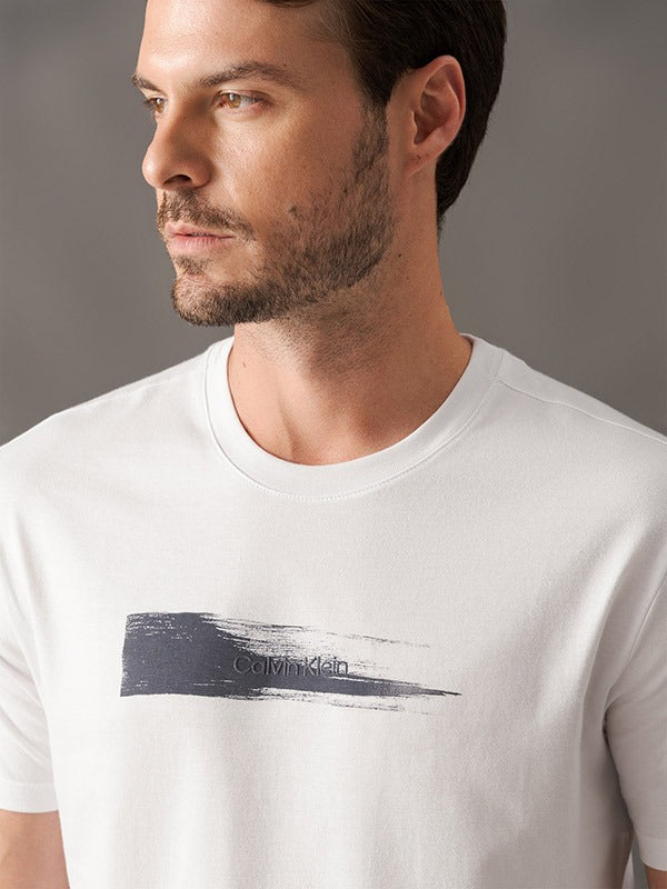 CAMISETA CALVIN KLEIN ART BRUSH BRANCO